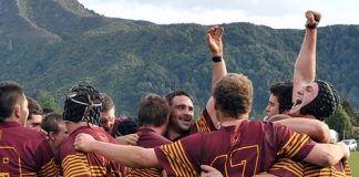 Murchison celebrate winning the Car Company division two title