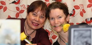 Annika Ohlson-Smith and LaVerne Clark of the Nelson Romance Writers are excited to see the quality of romantic stories Nelsonians can produce. Photo: Rosie Thomsen.