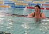 Cheryl Baxter winner of the Go for Gold Swim Challenge at Riverside.