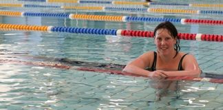 Cheryl Baxter winner of the Go for Gold Swim Challenge at Riverside.
