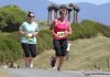 Jacinda Beyer-Rieger (1207) leads Jane Andrew (1240), both of Nelson, during the Run Mahana event on Sunday. Photo: Phillip Rollo.