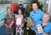 Riverside jumps in to help women’s refuge Donating presents to the Women’s Refuge this year is Riverside Pool staff and customers. Pictured from left is Trudie Brand and Fraye Bruce-Martin of the Women’s Refuge and Dave McKenzie and Lisa Bergman from Riverside Pool. Photo: Andrew Board.