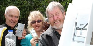 Local members of BLOG, a pest control group in Nelson are hoping residents will help their cause to keep pest numbers down. They are from left; Bryce Buckland, Janet Whittington and Bruce Thomas. Photo: Andrew Board.