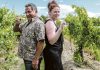 Nelson International Aromatics Symposium chair Patrick Stowe and Anna Seifried sample some of the wine that will be supplied to next month’s conference. Photo: Phillip Rollo.