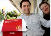 McDonald’s area supervisor Vaughan Warren and Nelson store manager Matthew Hall. Photo: Andrew Board.