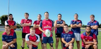 The Tasman team for this weekend’s Pub Charity National Sevens tournament in Queenstown will be captained by Shawn Begg, centre. Dan Hytongue, Trael Joass, Daniel Baxter, Kaide Whiting, Kim Bateman, Vern Fredericks, Fletcher Matthews, James Lowe, Sione Holani and Mitchell Scott make up the rest of the squad. Photo: Phillip Rollo.