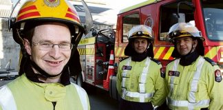 The Nelson Volunteer Fire Brigade needs some more members. Pictured from left are senior fire fighter Chris Dyer, fire fighter Kyall Thompson and qualified fire fighter Kerry Donnelly. Photo: Andrew Board.