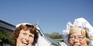 Jeanette Hancock and Judy Edridge celebrating South St on Sunday as part of Heritage Week. Story on page 2. Photo: Sinead Ogilvie.