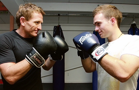Fight4Victory Scott Gibbons and Cameron-Ryan Fracey will square off in next month's Fight 4 Victory charity boxing event at the Trafalgar Centre. Photo: Phillip Rollo.