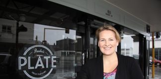 MasterChef finalist and Stoke woman Paula Saengthian-Ngam outside her new cafe, Paula’s Plate which is set to open mid-July on the corner of Hardy and Rutherford Sts. Photo: Sinead Ogilvie.