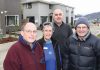 Members of the Nelson Tasman Housing Trust at the first stage of their new development on St Lawerence St. They are from left; Keith Preston (director), Kindra Douglas (trustee), David Johnston (trustee) and Doug McLearie (chairman). Photo: Andrew Board.