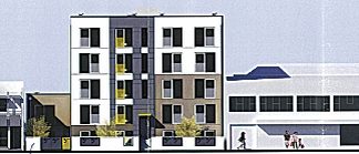 Artists impression of the new Quest apartments on Collingwood St.