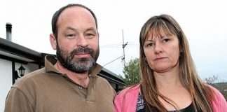Craig Ashton and Brenda Mathews have been told they aren’t allowed to use their wood burner. Photo: Andrew Board.