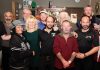 Members of Randall’s social club from left; Randall Uitendaal, Sonny Komene, Izzy Komene, Gavin Hill, Kharyl Annan, Shane Warland, Duane Hughes, Murray Leitch, Neil Kelly, Craig Ashton, Murray Griffith and Brenda Mathews. Photo: Andrew Board.