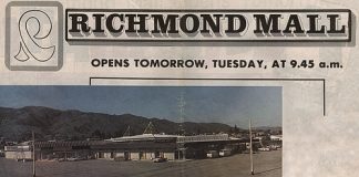 A flyer announcing the opening of Richmond Mall in 1973.