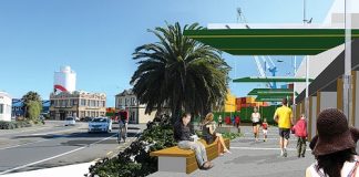 One view of the proposed cycling walkway linking Haven Rd with the waterfront released at a public unveiling on Friday night at the Theatre Royal. Design: Irving, Smith, Jack Architects.