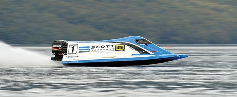Power Boat Racing - Acceleration On Water, Festival Of Speed Tour National power boat champion Julian Stilwell, of Nelson, in action at the Acceleration On Water, Festival Of Speed Tour at Lake Rotoiti on Saturday. Photos: Barry Whitnall/Shuttersport.
