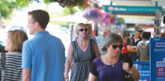 Danie Hall shopping on Trafalgar St on Monday, the unofficial first day of the Christmas rush. Photo: Sinead Ogilvie.