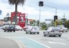 Tahuna wins its fight against double lanes The new single lane traffic at the Tahunanui lights. Photo: Sinead Ogilvie.