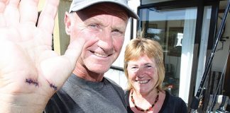 Tahunanui’s Paul Dayman and Marion Whyte were attacked by a boar while trout fishing last week. Photo: Andrew Board.