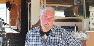 Brook Valley Holiday Park resident Dave Heap, outside his caravan. Photo: Jessie Johnston.