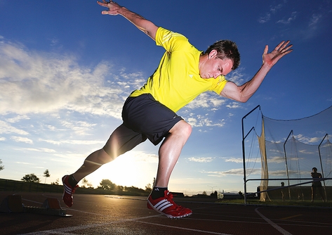 sprinter15 Sprinter Andrew Kennedy will be competing at the New Zealand Track and Field Championship in Wellington this weekend. Photo: Phillip Rollo.