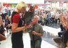 A flash mob turned into a marriage proposal at Richmond Mall on Saturday with Craig Kempton getting down on one knee to his bride-to-be Kathy Barton. Photos: Andrew Board.