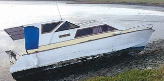 The boat that washed up on the southern tip of Nelson Airport last week.