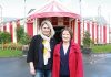Nelson Arts Festival director Sophie Kelly and city councillor Gaile Noonan outside the Energy Centre at Founders Heritage Park after it was re-opened last Friday. Photo: Andrew Board.
