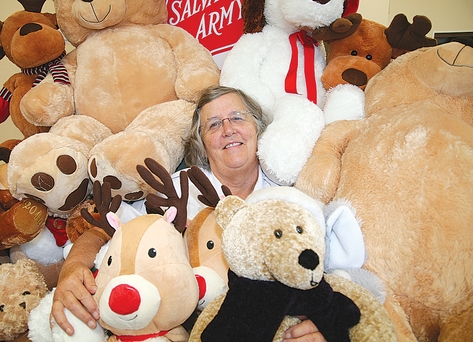 sally1 Major Jill Knight of the Salvation Army with some of the presents they have been donated to distribute to children around the Nelson region. Photo: Simon Bloomberg.