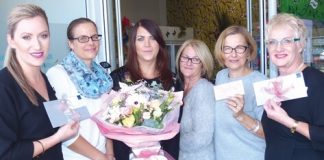 Nelson mother and daughter business partners, from left, Melanie Potter, Ana Fierek, Yvette Brake, Carolyne Brake, Susa Guhl and Paula Potter. The group have organised a Mothers Day Pamper Pack Competition. Photo: Monique Bergman.