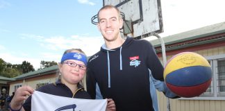 Giant grilled by Victory student